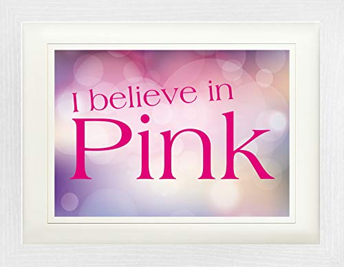 1art1 Audrey Hepburn Poster I Believe In Pink Gerahmtes Bild Mit Edlem Passepartout | Wand-Bilder | Im Bilderrahmen 40x30 cm von 1art1