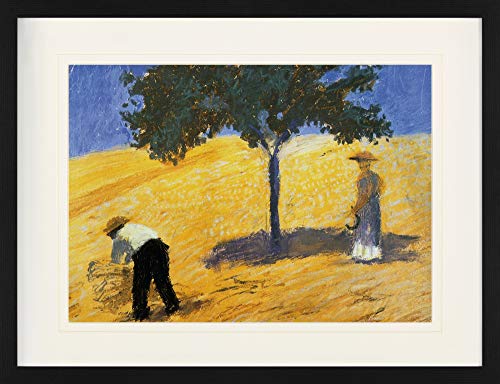 1art1 August Macke Poster Baum Im Kornfeld, 1907 Gerahmtes Bild Mit Edlem Passepartout | Wand-Bilder | Im Bilderrahmen 80x60 cm von 1art1