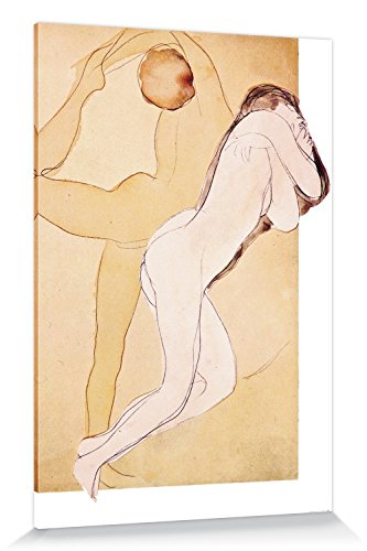 1art1 Auguste Rodin Poster Weibliches Paar, 1840-1917 Bilder Leinwand-Bild Auf Keilrahmen | XXL-Wandbild Poster Kunstdruck Als Leinwandbild 180x120 cm von 1art1