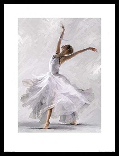 1art1 Ballett Poster Kunstdruck Bild und MDF-Rahmen Schwarz - Dance of The Winter Solstice, Richard MacNeil (80 x 60cm) von 1art1