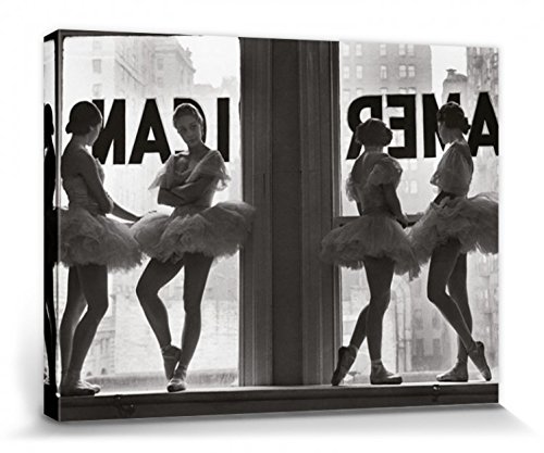 1art1 Ballett Poster Tänzerinnen Auf Der Fensterbank des Proberaums Bilder Leinwand-Bild Auf Keilrahmen | XXL-Wandbild Poster Kunstdruck Als Leinwandbild 40x30 cm von 1art1