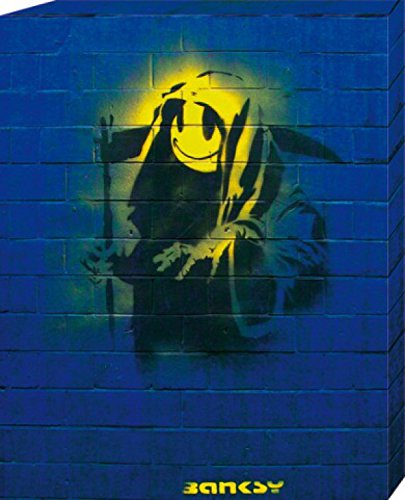 1art1 Banksy Poster Smiley Sensenmann Bilder Leinwand-Bild Auf Keilrahmen | XXL-Wandbild Poster Kunstdruck Als Leinwandbild 50x40 cm 1art1 Banksy Poster Smiley Sensenmann Bilder Leinwand-Bild Auf Keilrahmen | XXL-Wandbild Poster Kunstdruck Als Leinwandbild 50x40 cm von 1art1