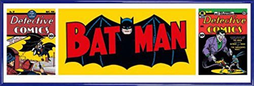 1art1 Batman Poster Midi-Poster und Kunststoff-Rahmen - Triptychon, Detective Comics (91 x 30cm) von 1art1