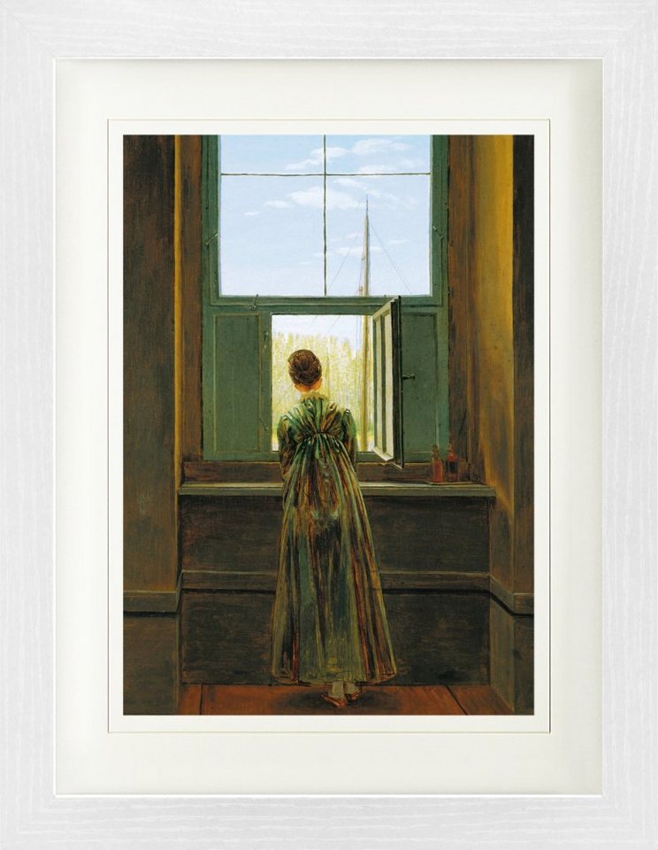 1art1 Bild mit Rahmen Caspar David Friedrich - Frau Am Fenster, 1822 von 1art1