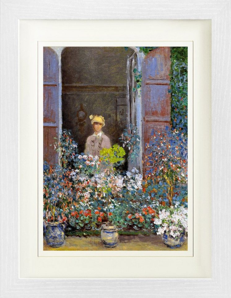 1art1 Bild mit Rahmen Claude Monet - Camille Monet Am Fenster, Argenteuil, 1873 von 1art1