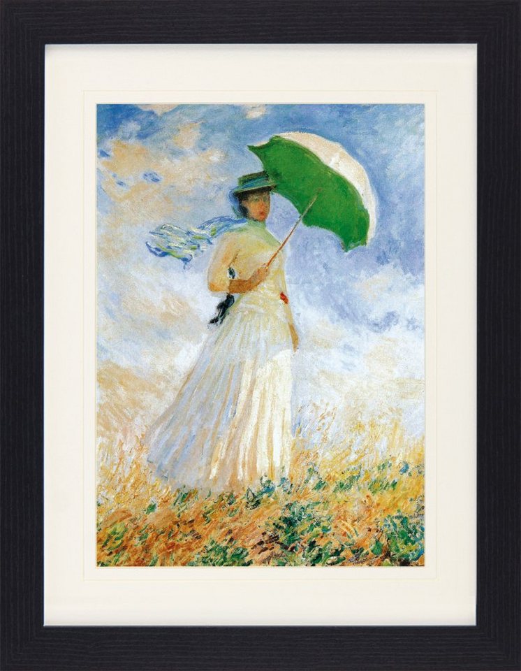 1art1 Bild mit Rahmen Claude Monet - Frau Mit Sonnenschirm, 1886 von 1art1