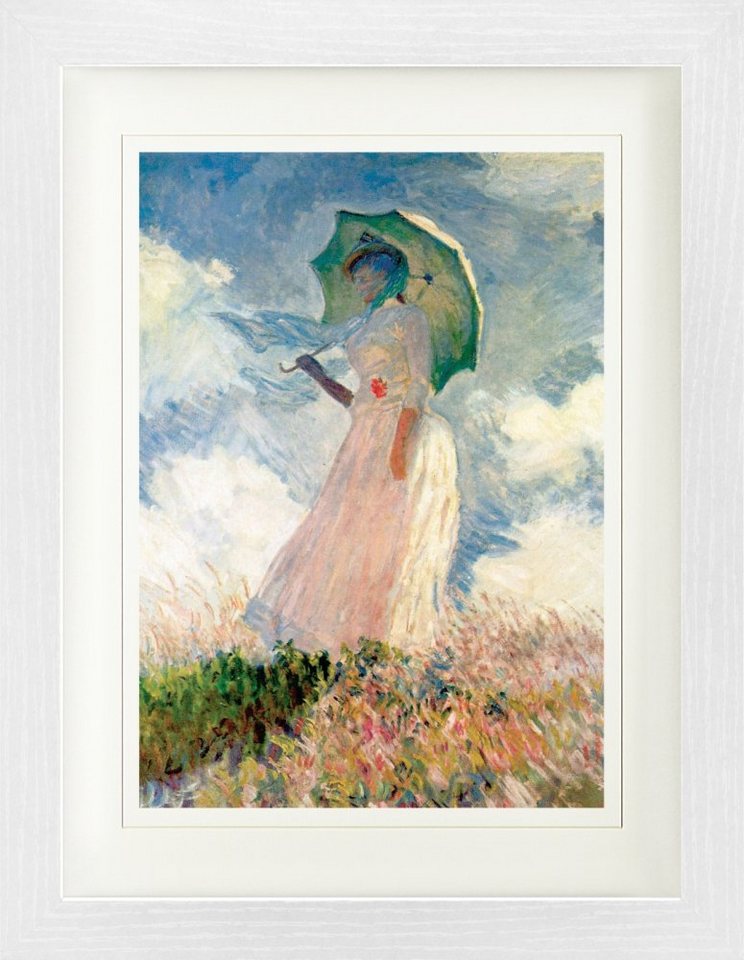 1art1 Bild mit Rahmen Claude Monet - Frau Mit Sonnenschirm 1886 von 1art1