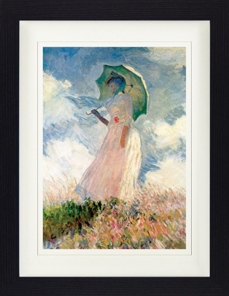 1art1 Bild mit Rahmen Claude Monet - Frau Mit Sonnenschirm 1886 von 1art1