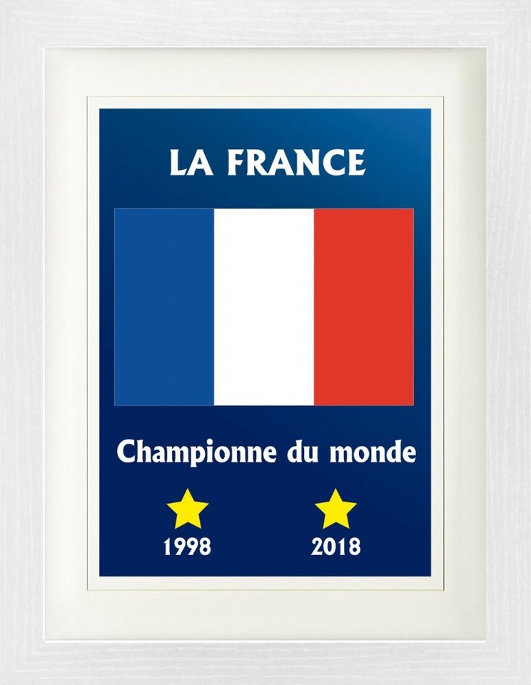 1art1 Bild mit Rahmen Fußball - Frankreich Weltmeister 1998 2018 von 1art1