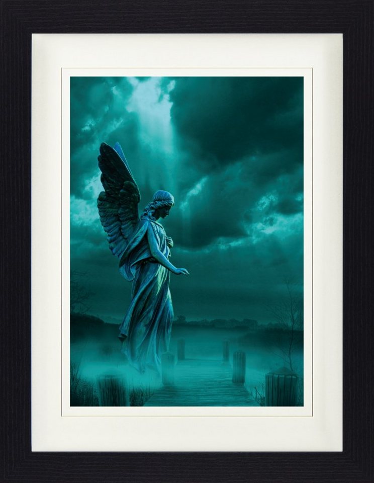 1art1 Bild mit Rahmen Gothic - Engel Der Verlorenen Welt von 1art1