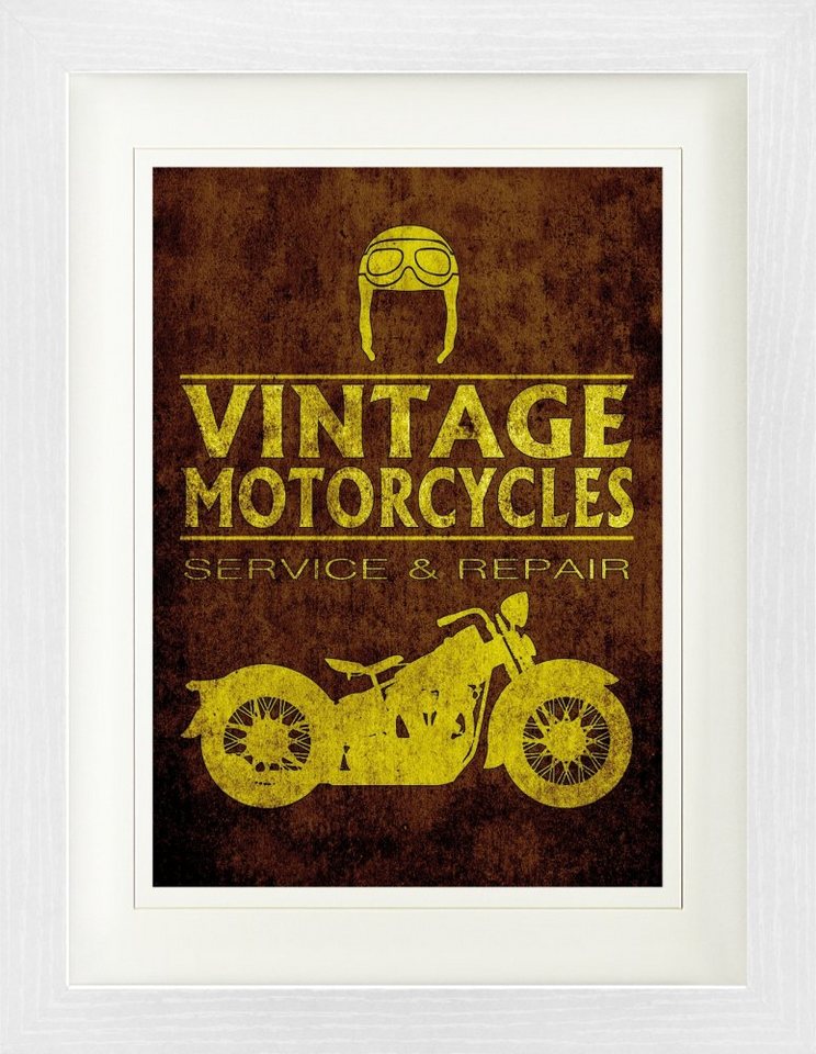 1art1 Bild mit Rahmen Motorradsport - Vintage Motorcycles Service And Repair von 1art1