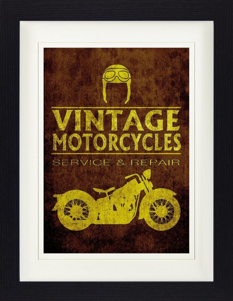 1art1 Bild mit Rahmen Motorradsport - Vintage Motorcycles Service And Repair von 1art1