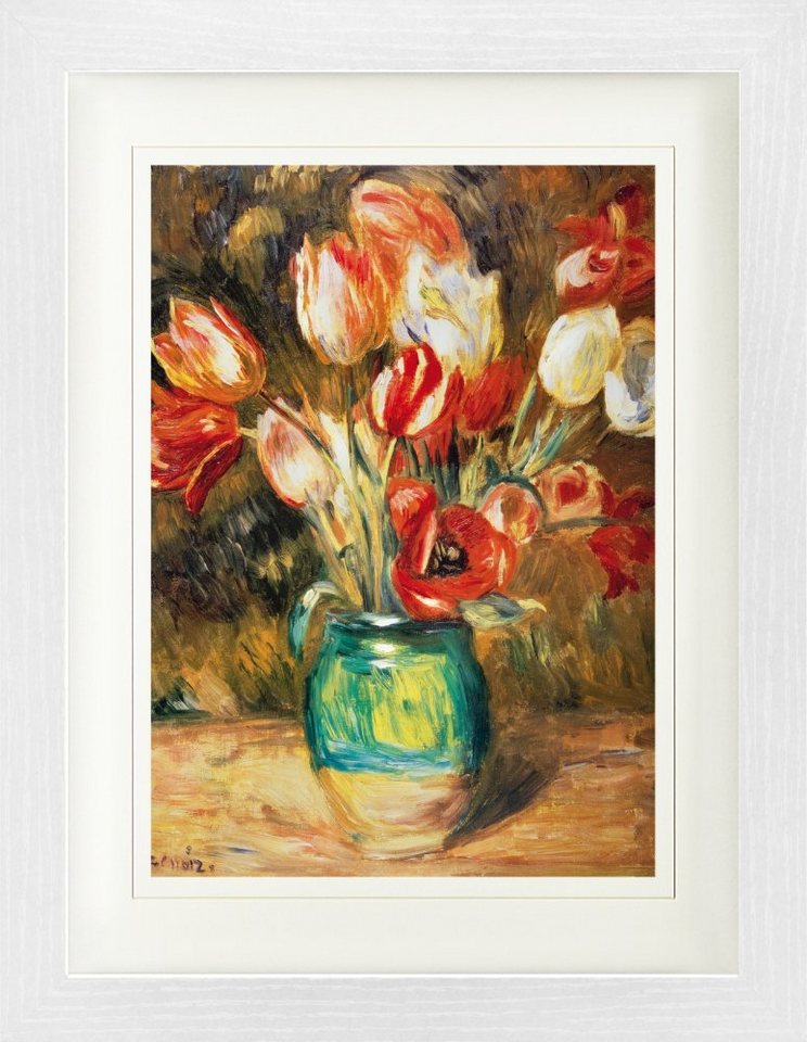 1art1 Bild mit Rahmen Pierre Auguste Renoir - Tulpen In Einer Vase von 1art1