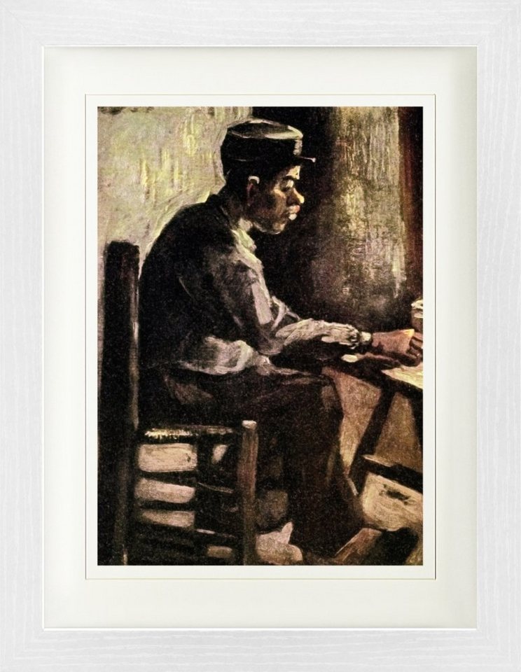 1art1 Bild mit Rahmen Vincent Van Gogh - Bauer Am Tisch, 1885 von 1art1