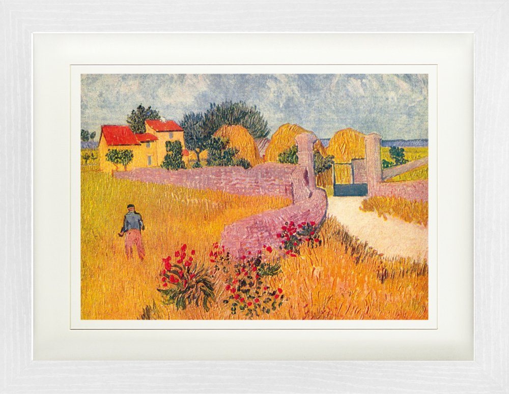 1art1 Bild mit Rahmen Vincent Van Gogh - Bauernhaus In Der Provence, 1888 von 1art1
