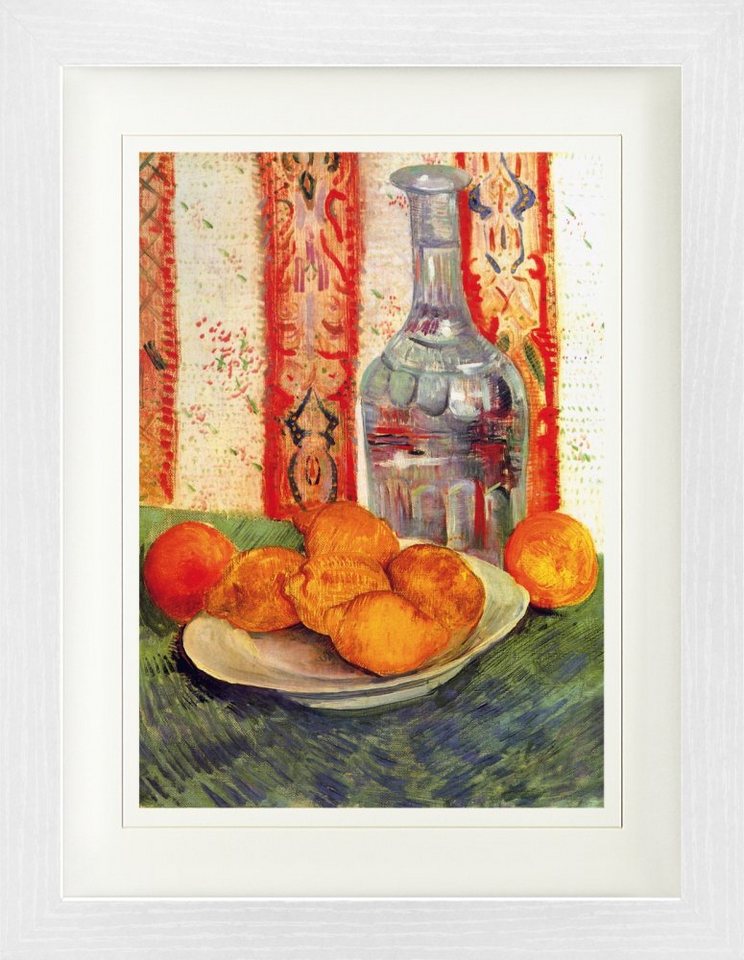 1art1 Bild mit Rahmen Vincent Van Gogh - Stillleben Mit Flasche Und Zitronen Auf Einem Teller von 1art1