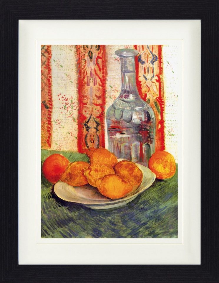 1art1 Bild mit Rahmen Vincent Van Gogh - Stillleben Mit Flasche Und Zitronen Auf Einem Teller von 1art1