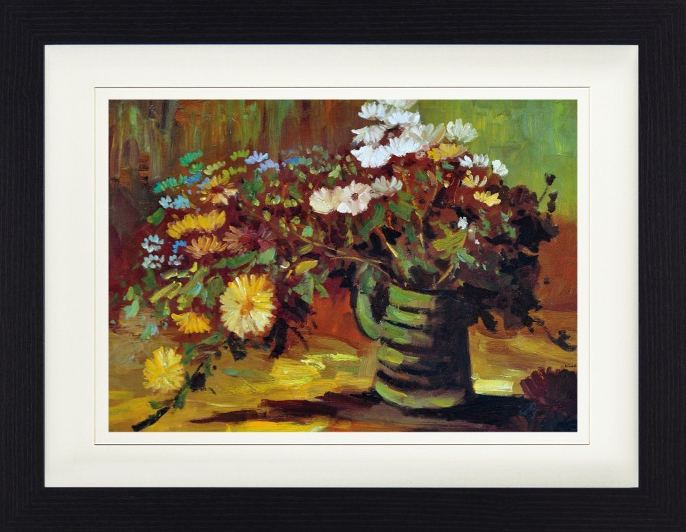 1art1 Bild mit Rahmen Vincent Van Gogh - Vase Mit Margeriten, 1886 von 1art1