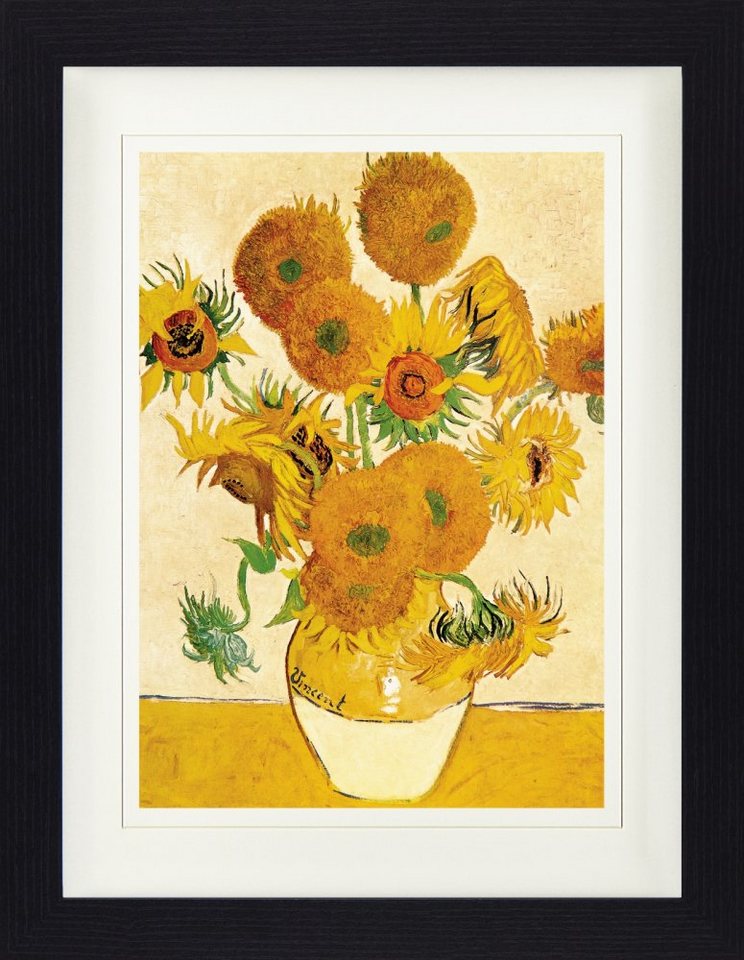 1art1 Bild mit Rahmen Vincent Van Gogh - Vierzehn Sonnenblumen In Einer Vase, 1888 von 1art1