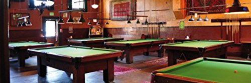 1art1 Billard Poster Pool Saloon Bilder Leinwand-Bild Auf Keilrahmen | XXL-Wandbild Poster Kunstdruck Als Leinwandbild 150x50 cm von 1art1