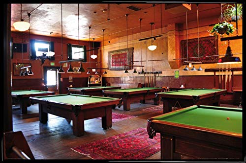 1art1 Billard Poster Plakat | Bild und Kunststoff-Rahmen - Pool Saloon (91 x 61cm) von 1art1