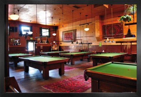 1art1 Billard Poster Plakat | Bild und MDF-Rahmen - Pool Saloon (91 x 61cm) von 1art1