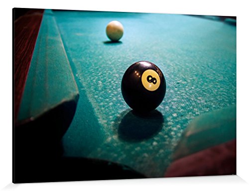 1art1 Billard Poster Schwarze Acht Bilder Leinwand-Bild Auf Keilrahmen | XXL-Wandbild Poster Kunstdruck Als Leinwandbild 180x120 cm von 1art1