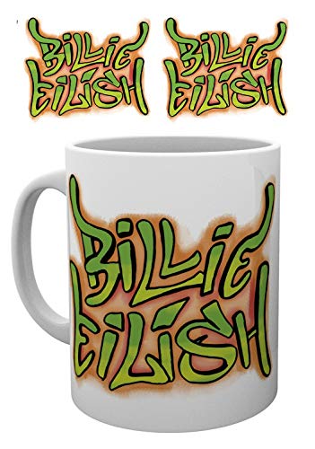 1art1 Billie Eilish, Graffiti Foto-Tasse Kaffeetasse (9x8 cm) + 1x Überraschungs-Sticker von 1art1
