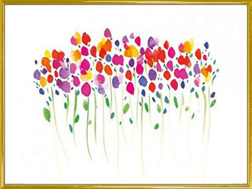 1art1 Blumen Poster Kunstdruck Bild und Kunststoff-Rahmen - Vibrant Floral, Summer Thornton (80 x 60cm) von 1art1