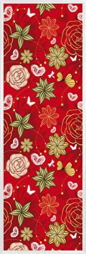 1art1 Blumen Poster Kunstdruck Bild und Kunststoff-Rahmen - Blumenfantasie (91 x 30cm) von 1art1