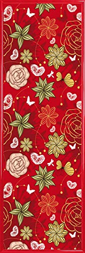 1art1 Blumen Poster Kunstdruck Bild und Kunststoff-Rahmen - Blumenfantasie (91 x 30cm) von 1art1