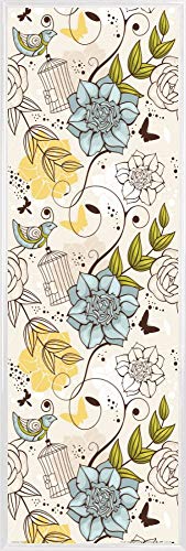 1art1 Blumen Poster Kunstdruck Bild und Kunststoff-Rahmen - Blumenfantasie (91 x 30cm) von 1art1