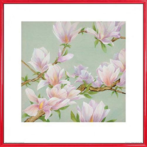 1art1 Blumen Poster Kunstdruck Bild und Kunststoff-Rahmen - Floral Harmony, Maggie Thompson (40 x 40cm) von 1art1