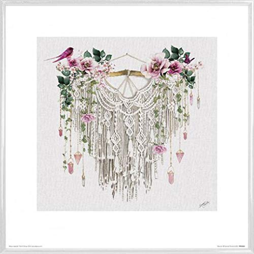 1art1 Blumen Poster Kunstdruck Bild und Kunststoff-Rahmen - Macrame, Summer Thornton (40 x 40cm) von 1art1