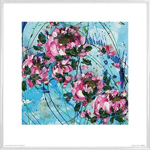 1art1 Blumen Poster Kunstdruck Bild und Kunststoff-Rahmen - Skyfall, Clare Sykes (40 x 40cm) von 1art1