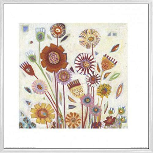 1art1 Blumen Poster Kunstdruck Bild und Kunststoff-Rahmen - Summer Blooms, Shyama Ruffell (40 x 40cm) von 1art1