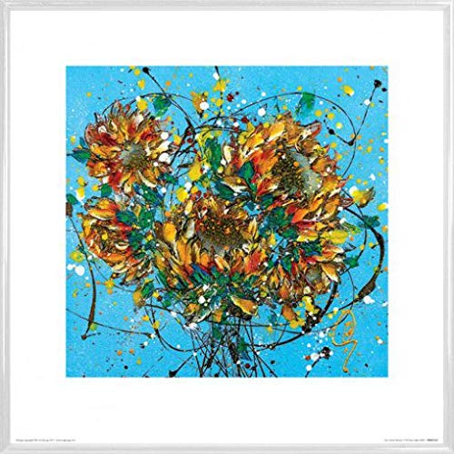 1art1 Blumen Poster Kunstdruck Bild und Kunststoff-Rahmen - Sun Seeds Breeze 1, Clare Sykes (40 x 40cm) von 1art1