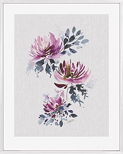 1art1 Blumen Poster Kunstdruck Bild und Kunststoff-Rahmen - Watercolour Floral II, Summer Thornton (50 x 40cm) von 1art1