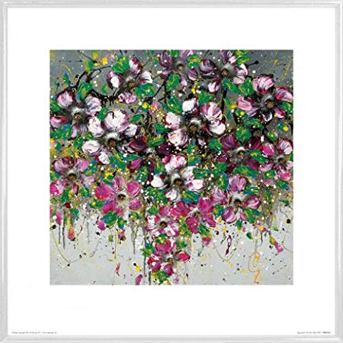 1art1 Blumen Poster Kunstdruck Bild und Kunststoff-Rahmen - Zigzag Kiss, Clare Sykes (40 x 40cm) von 1art1