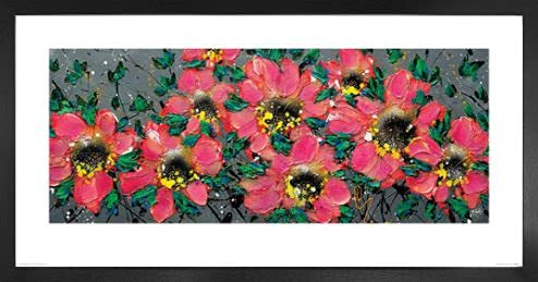 1art1 Blumen Poster Kunstdruck Bild und MDF-Rahmen - Blushed Breeze, Clare Sykes (100 x 50cm) von 1art1