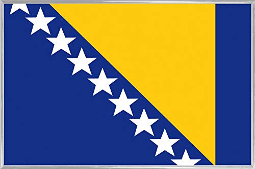 1art1 Bosnien-Herzegowina Poster Plakat | Bild und Kunststoff-Rahmen - Flaggen Der Welt (91 x 61cm) von 1art1