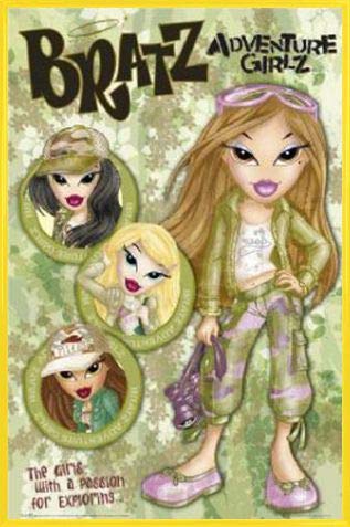 1art1 Bratz Poster Plakat | Bild und Kunststoff-Rahmen - Adventure Girls (91 x 61cm) von 1art1