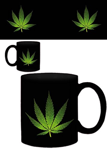 1art1 Cannabis, Hanf Blatt Foto-Tasse Kaffeetasse (9x8 cm) + 1x Überraschungs-Sticker von 1art1