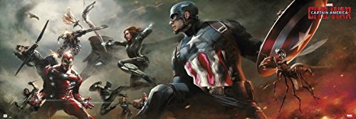 Captain America Tür-Poster Civil War, Marvel Plakat | Bild 158x53 cm von 1art1