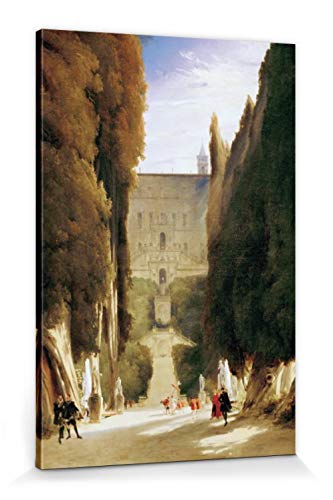 1art1 Carl Blechen Poster Im Park Der Villa d’Este, 1830 Bilder Leinwand-Bild Auf Keilrahmen | XXL-Wandbild Poster Kunstdruck Als Leinwandbild 180x120 cm von 1art1