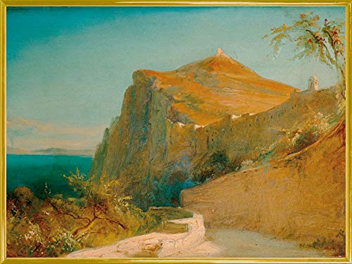 1art1 Carl Blechen Poster Kunstdruck Bild und Kunststoff-Rahmen - Tiberiusfelsen Auf Capri, 1829-30 (80 x 60cm) von 1art1