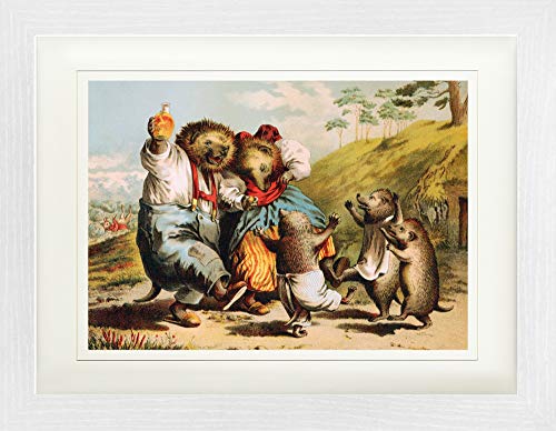 1art1 Carl Offterdinger Poster Der Hase Und Der Igel, 1900 Gerahmtes Bild Mit Edlem Passepartout | Wand-Bilder | Im Bilderrahmen 40x30 cm von 1art1