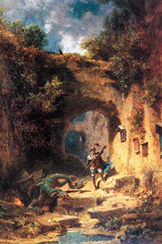 1art1 Carl Spitzweg XXL Poster Der Drachentöter Plakat | Bild 120x80 cm von 1art1