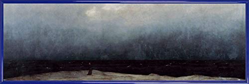 1art1 Caspar David Friedrich Poster Kunstdruck Bild und Kunststoff-Rahmen - Der Mönch Am Meer, 1808–1810 (91 x 30cm) von 1art1