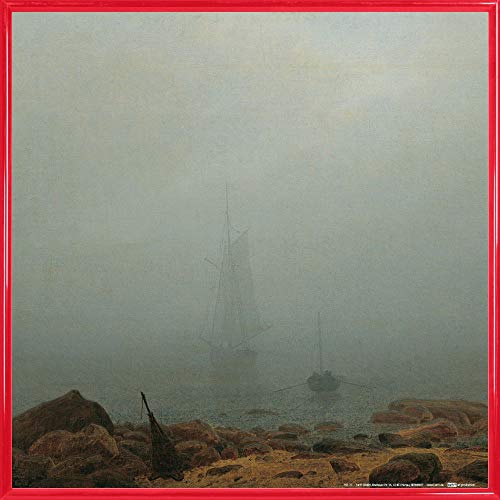 1art1 Caspar David Friedrich Poster Kunstdruck Bild und Kunststoff-Rahmen - Der Nebel, 1807, Detail (40 x 40cm) von 1art1